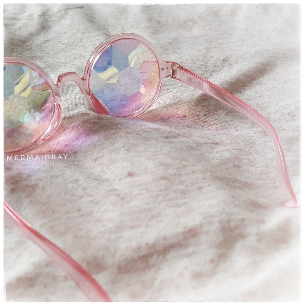 Pink Prism Kalaidoscope Glasses, Festival, Fun - Picture 8 of 8